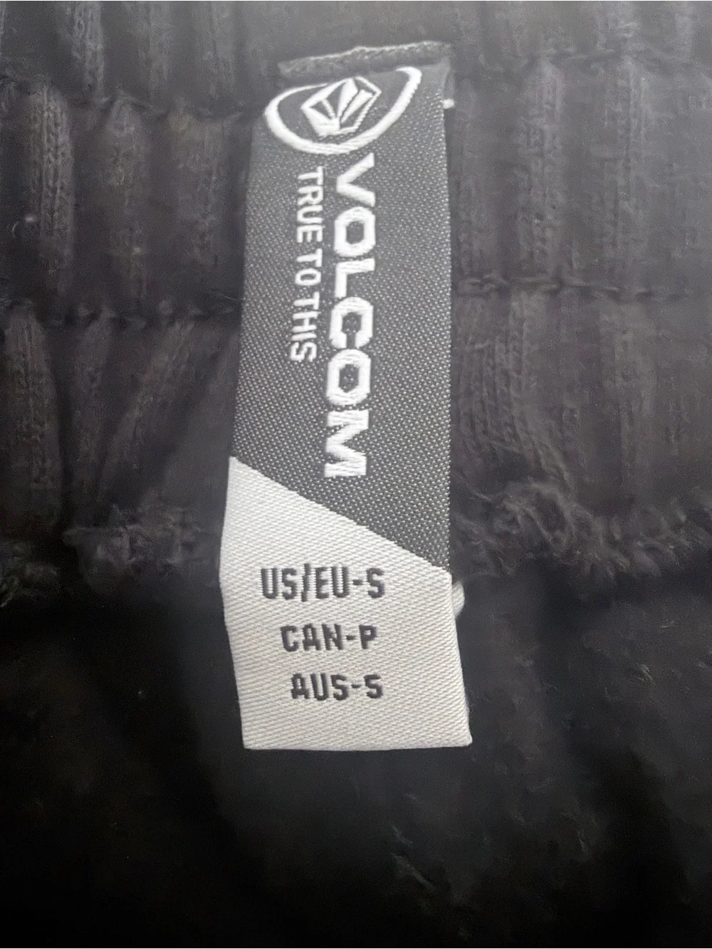 Volcom Black Sweatpants with USA Flag & Red-Accented Graphics NWOT